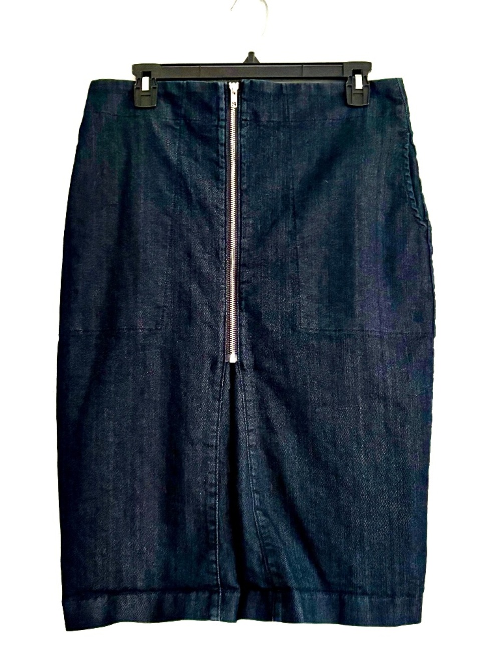 Prairie Underground Denim Zipper Pleat Skirt, Large